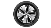 Žieminių ratų komplektas su padangomis XC40, R18 5-Spoke Black Diamond Cut