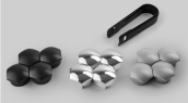 Ratų užraktų dangteliai, 4 vnt. komplektas (Chromed spalva)